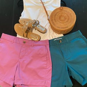 2 Pair Old Navy Shorts size 6 Pink and Teal